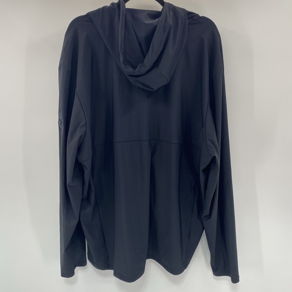 Johnnie O Jacket Mens XXL Black Marshall Performance Hoodie Golf Windbreaker 2XL - Picture 3 of 16